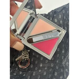 Rare Dior Cristal Shine Lip Balm Gloss Jewel Compact Keychain Vintage
